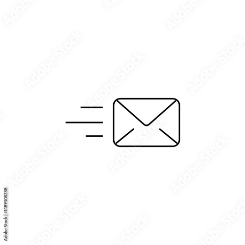 single outline icon mail related to communication. linier icon collection. editable stroke. vector illustration
