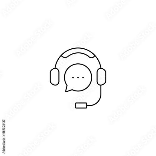 single outline icon chat assistant related to communication.. linier icon collection. editable stroke. vector illustration