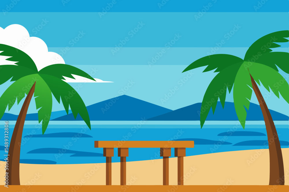 Obraz premium palm tree on the beach