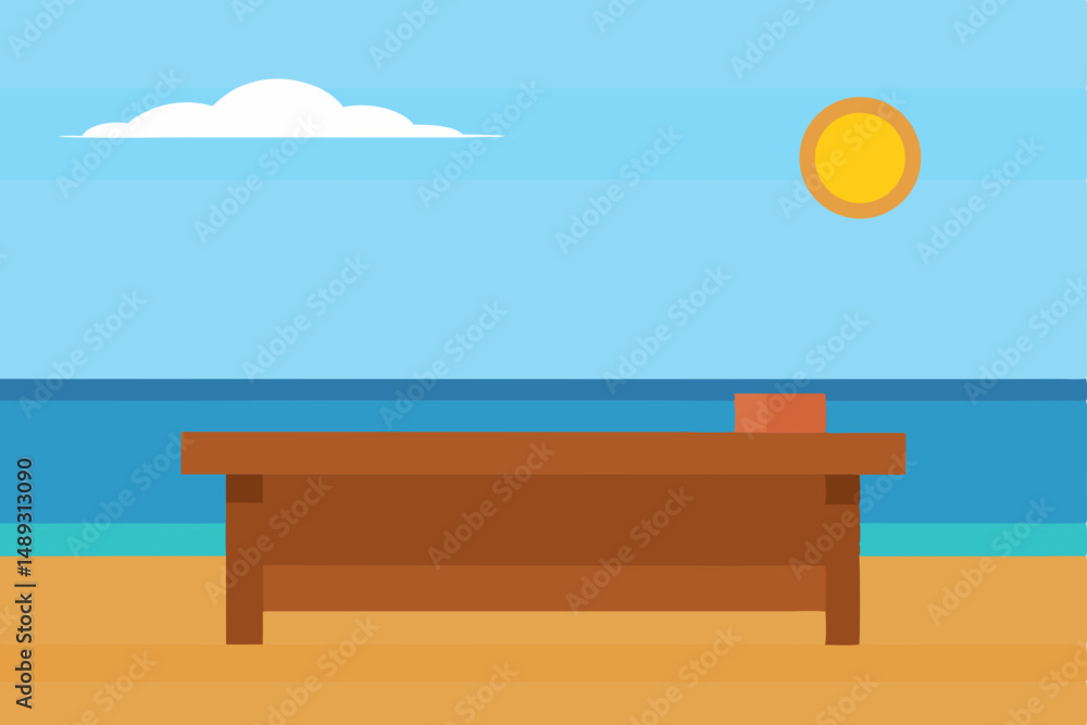 Obraz premium bench on the beach