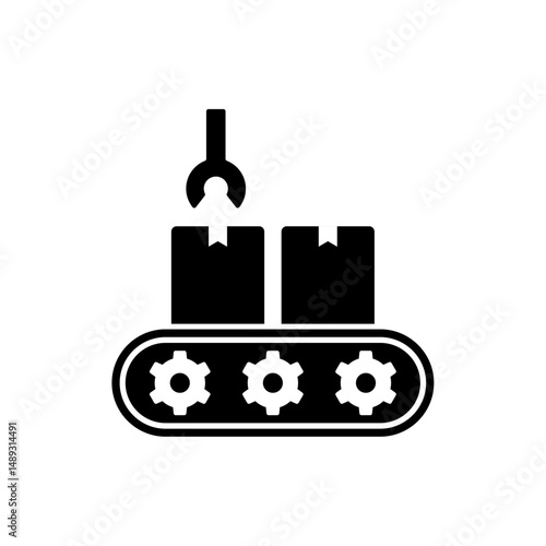 conveyor belt icon, modern vector isolated on white background.