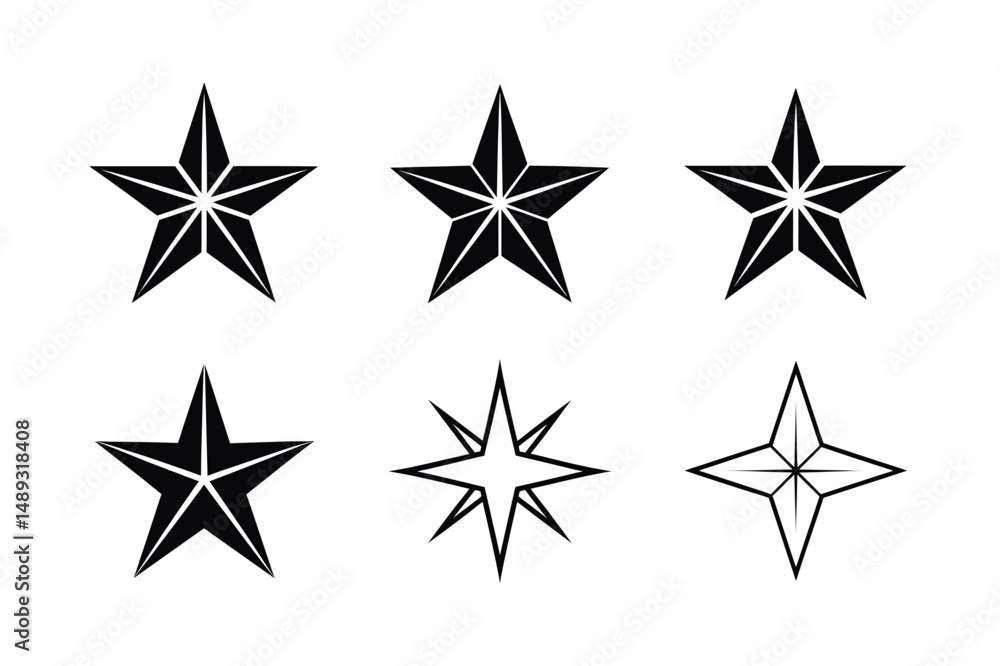 abstract star silhouette vector bold sharp illustration abstract star silhouette vector bold sharp illustration