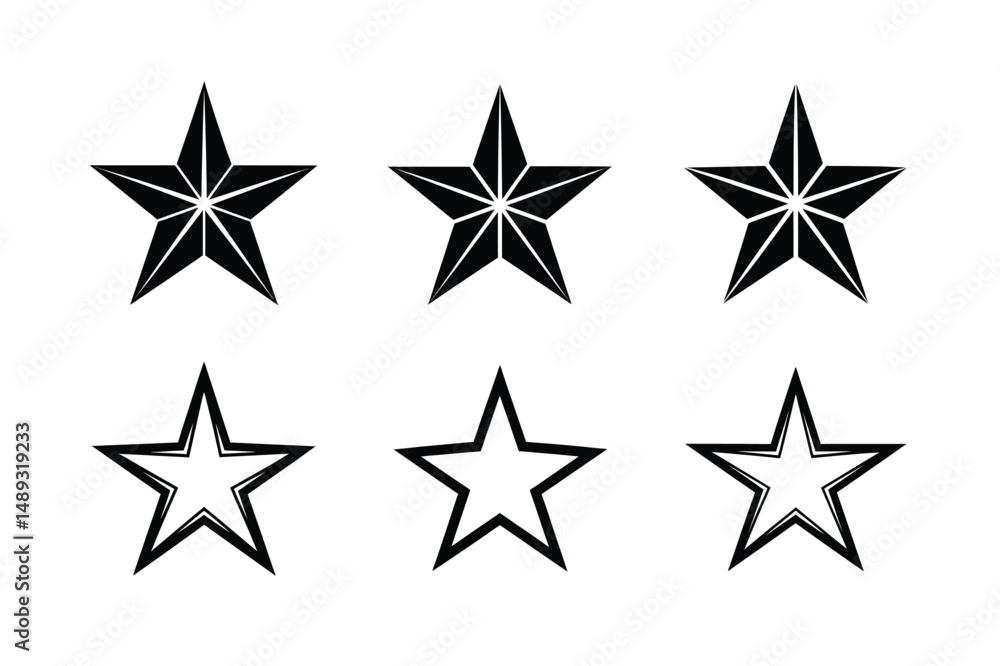 abstract star silhouette vector bold sharp iconography abstract star silhouette vector bold sharp iconography