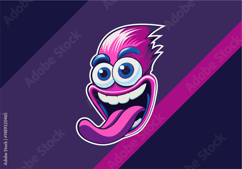 Funny Candy Mascot Logo with Colorful Vector Character Design