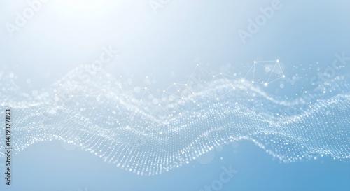 Abstract biology and pharmaceutical technology background. Health care and medical background with hexagon shapes. Flowing wave lines and hexagons