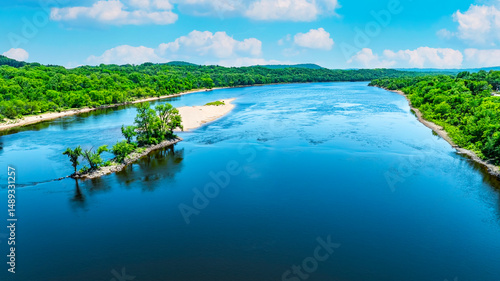 Drone view of Wisconsin River 2