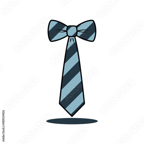Elegant Necktie: A meticulously crafted illustration of a classic necktie, featuring a sophisticated pattern and design, perfect for conveying timeless style and sartorial elegance.