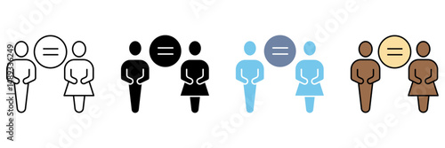 equality concept line icon. Simple element illustration.