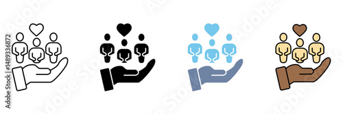 inclusion concept line icon. Simple element illustration.
