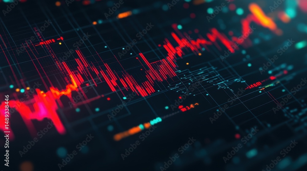 Stock market trends illustration flat design front view theme financial forecasting animation Complementary Color Scheme. Stock market trends illustration flat design front view theme financial forecasting animation Complementary Color Scheme.