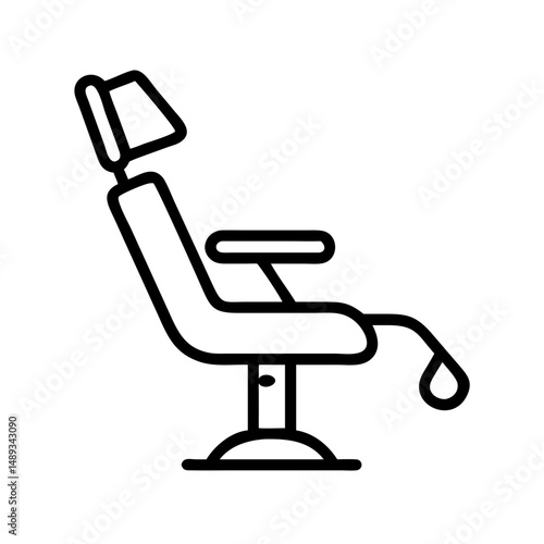 Blood donation chair with an armrest and blood bag attachment  