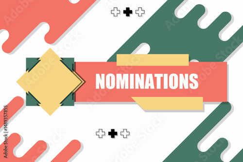 Vector banner. Megaphone with nominations speech bubble. Loudspeaker. Banner for business, marketing. Banner design vector illustration.