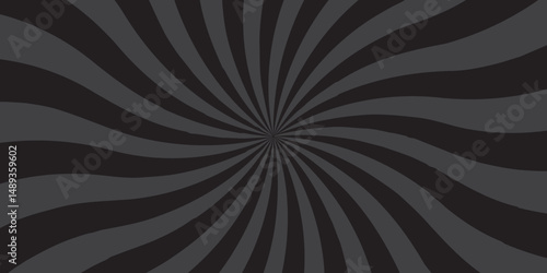 Abstract background with sunburst pattern design. Vintage black and gray gradient sunrays illustration swirl grunge backdrop line texture background.	
