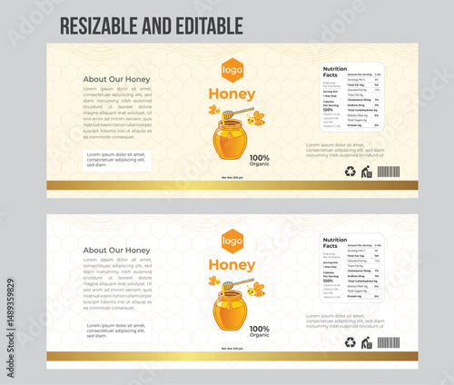 Honey label design jar packaging design gold honey label creative label honey honey label design template