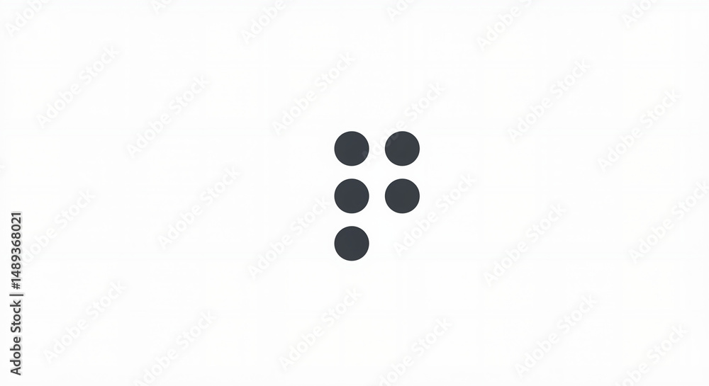 Abstract dark gray dots forming a letter P, minimalist design, for branding Abstract dark gray dots forming a letter P, minimalist design, for branding