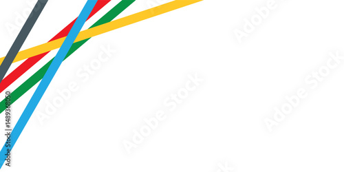 Colored lines on a white background. eps10