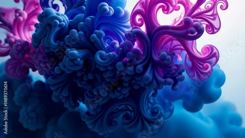 Mesmerizing Dance of Colorful Fluid Forms in an Abstract World