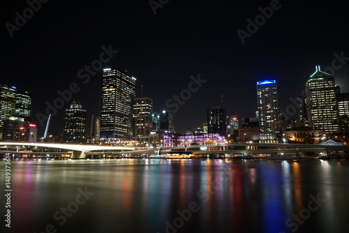 Wallpaper Mural Brisbane skyline at night long exposure Torontodigital.ca
