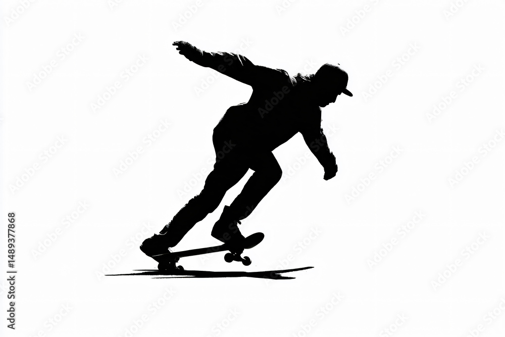 Fototapeta premium 015-032-158-u8969375333_Skater_Gliding_Silhouette_--ar_32_--v_7_8053b8bf-ed46-43e0-84f3-b84baa9b29e3_3