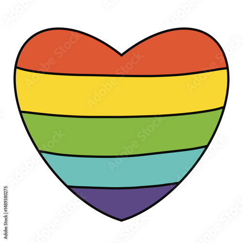 heart with rainbow flag