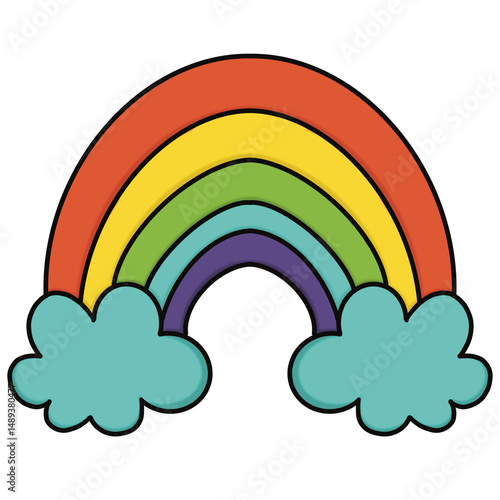 rainbow and clouds