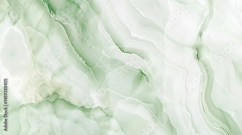 Wallpaper Mural Close-up view of natural green marble stone texture displaying rich veining, organic patterns, and earthy tones, ideal for sustainable interior design, eco-friendly architectural projects Torontodigital.ca