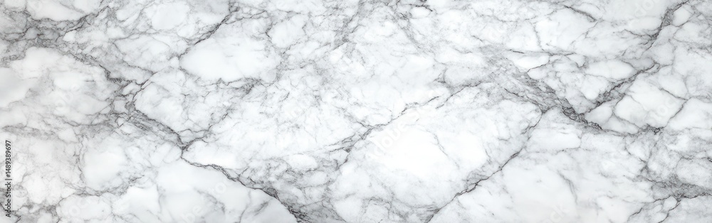 Obraz premium Close-up texture of white marble surface with natural gray and black veining patterns