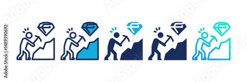 Hard Work Multi Style Icon Set