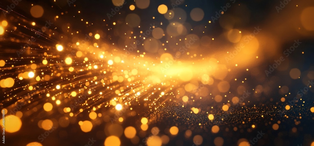 Sparkling Golden Particles with Soft Blurred Bokeh Effect Creating a Dreamy and Magical Atmosphere for Background Use Sparkling Golden Particles with Soft Blurred Bokeh Effect Creating a Dreamy and Magical Atmosphere for Background Use