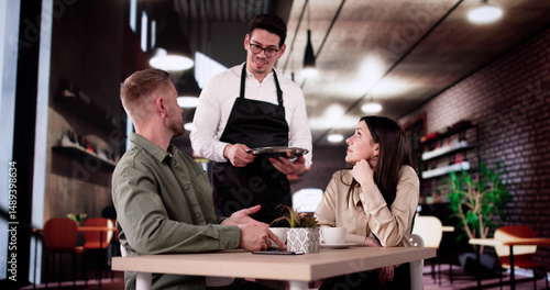 Frustrated Hispanic Couple Argue With Manager Over Poor Service