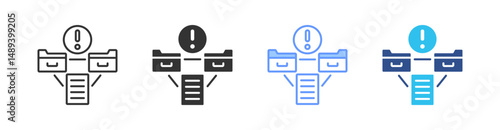Redundancy Multi Style Icon Set Vector 