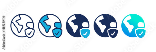 Safe The Planet Multi Style Icon Set