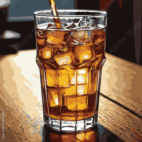 cold soda drink vector for design purposes