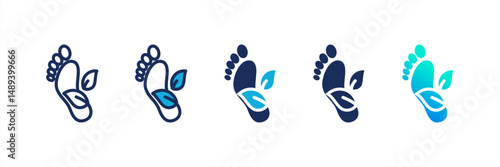 Carbon Footprint Multi Style Icon Set