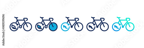 Green Transportation Multi Style Icon Set