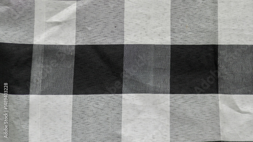 Wallpaper Mural Black and White Plaid Fabric Texture High-Resolution Seamless Pattern Torontodigital.ca