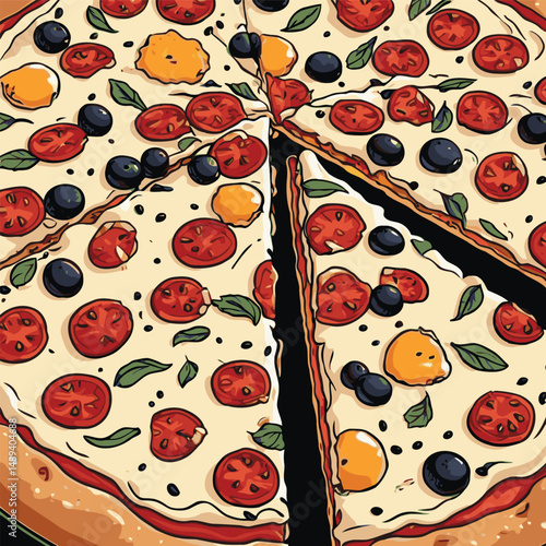 pizza vector for design purposes