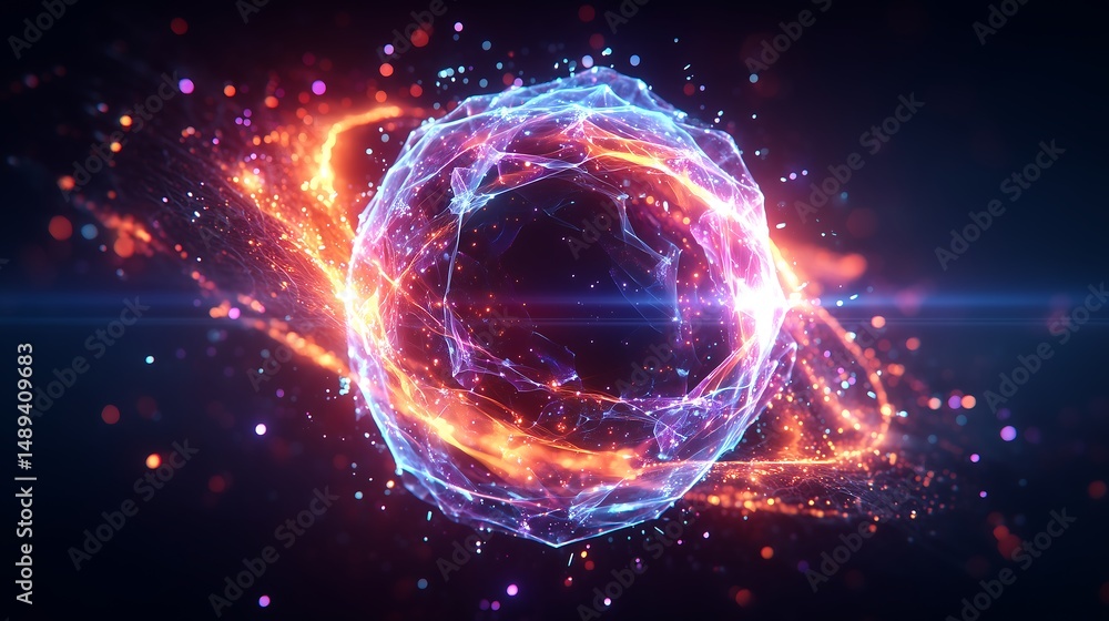Cosmic Energy Portal with Radiant Plasma Swirls.Generative AI Cosmic Energy Portal with Radiant Plasma Swirls.Generative AI
