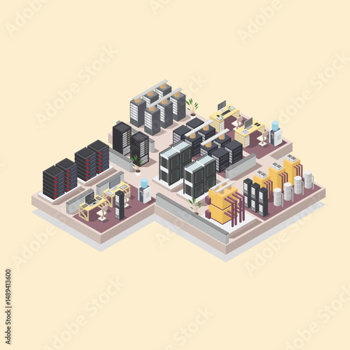 Exploring the Architecture of Modern Data Centers Server Rooms, Network Infrastructure, and Cooling Systems