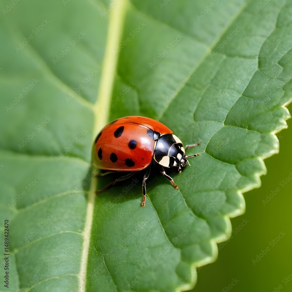 Fototapeta premium ladybird on a leaf