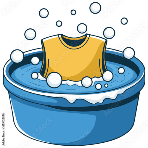 Clothes washing tub with suds isolated