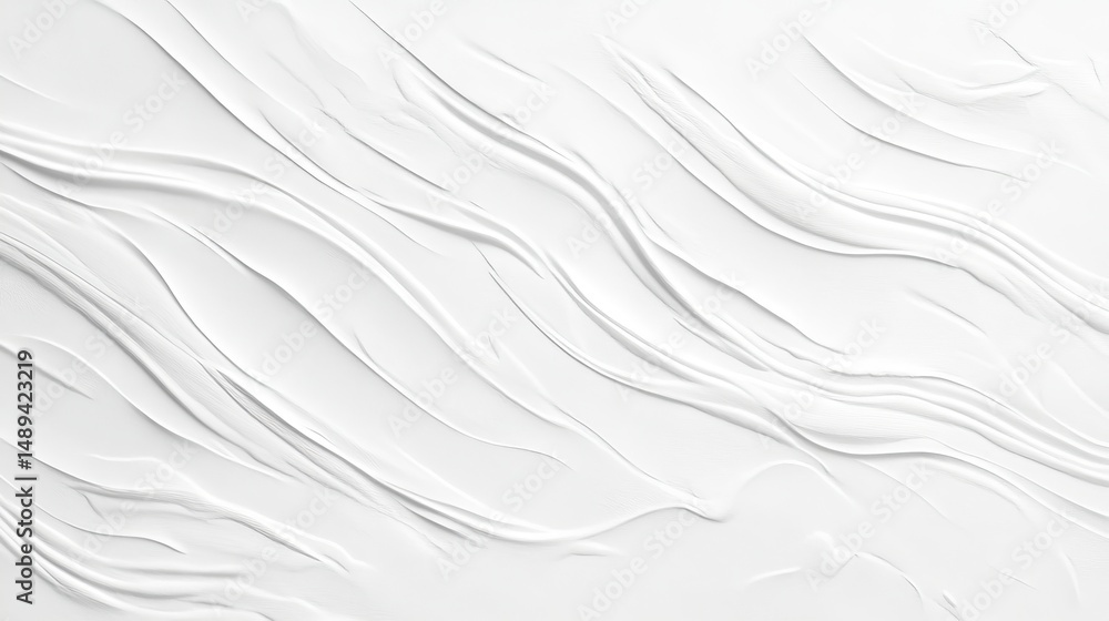 Obraz premium Abstract white swirling texture background design image art wave soft curve clean light cream fluid
