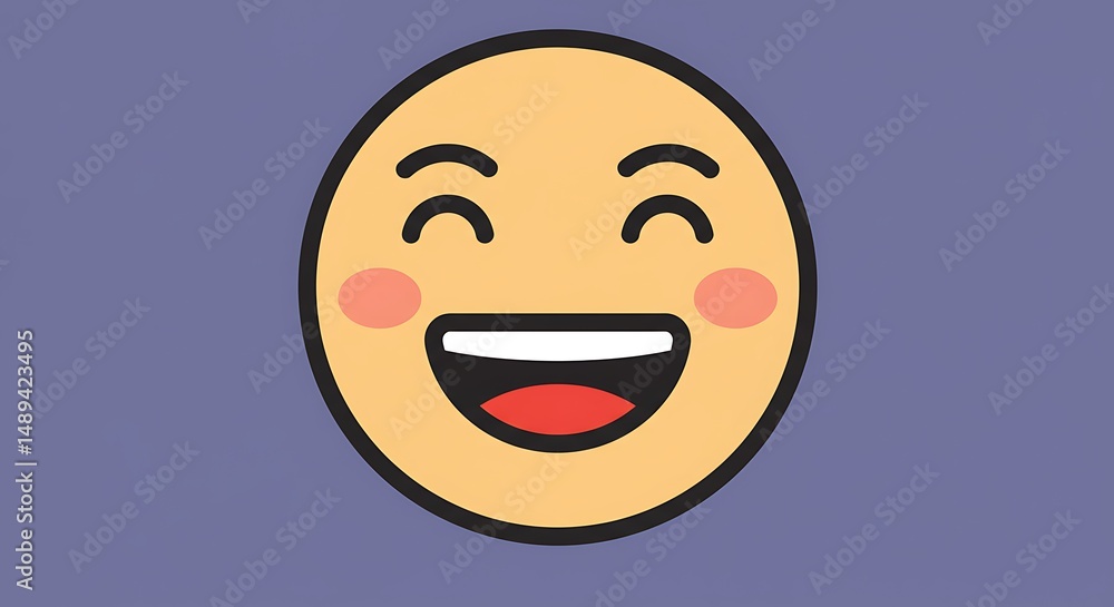 Fototapeta premium Joyful Emoji: Expressing Happiness and Laughter