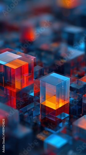 Abstract technology background showcases interconnected data and the digital transformation of the future