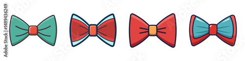 bow tie flat illustration flat style