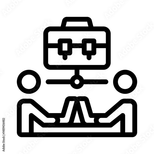 teamwork line icon