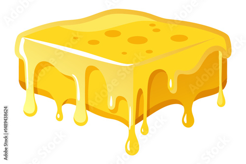 Hot Melted Cheese Food Clipart