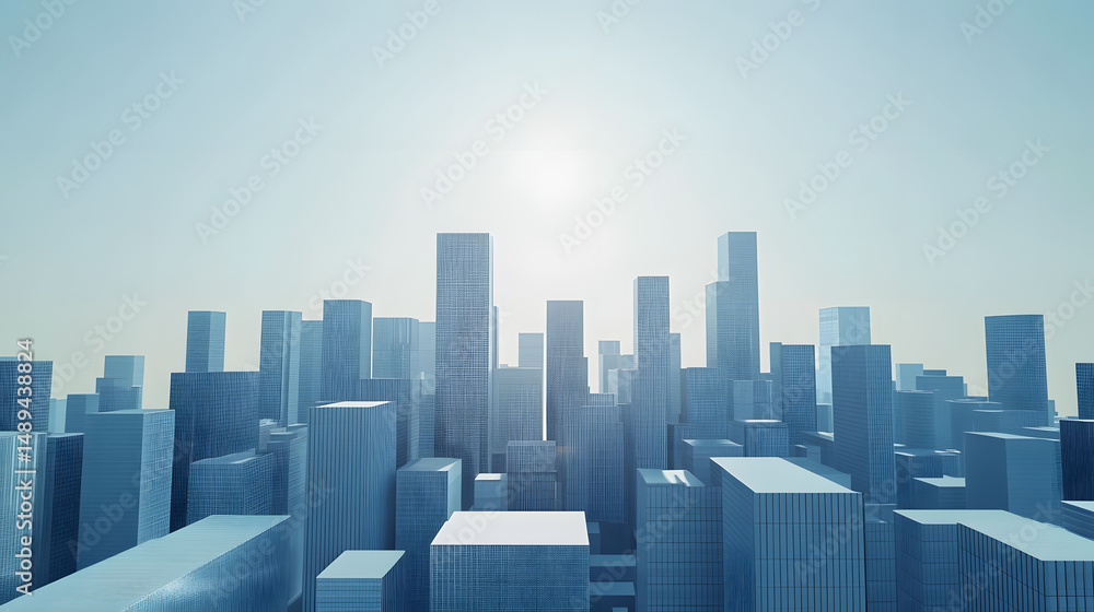 Obraz premium city, building, skyline, cityscape, urban, architecture, skyscraper, business, town, sky, vector, illustration, 3d, silhouette, construction, tower, design, downtown, buildings, office, night, scene, 