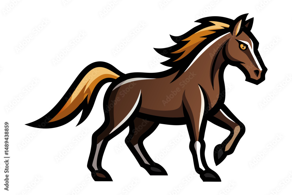 Dynamic Horse Logo Character Graphic Dynamic Horse Logo Character Graphic