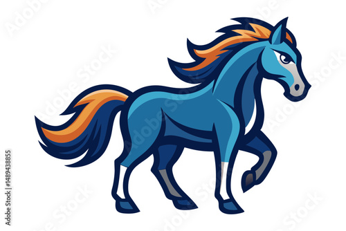 Energetic Horse Mascot Vector Illustration